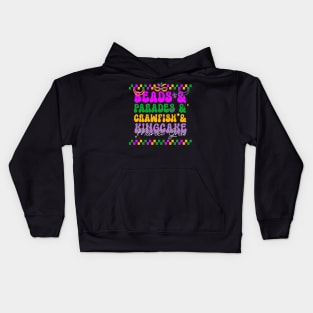 Beads, parades, lobster, and king cake Celebrate Mardi Gras in style Kids Hoodie